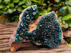 Natural Dioptase On Dolomite Specimens x 3 From Likasi, Congo - Toprock Gemstones and Minerals 