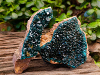 Natural Dioptase On Dolomite Specimens x 3 From Likasi, Congo - Toprock Gemstones and Minerals 