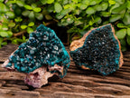 Natural Dioptase On Dolomite Specimens x 3 From Likasi, Congo - Toprock Gemstones and Minerals 