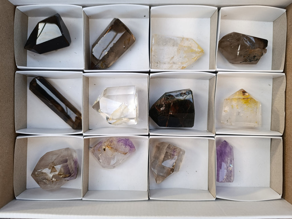 Polished Mix of Selected Polished Crystals x 12 From Madagascar - Toprock Gemstones and Minerals 