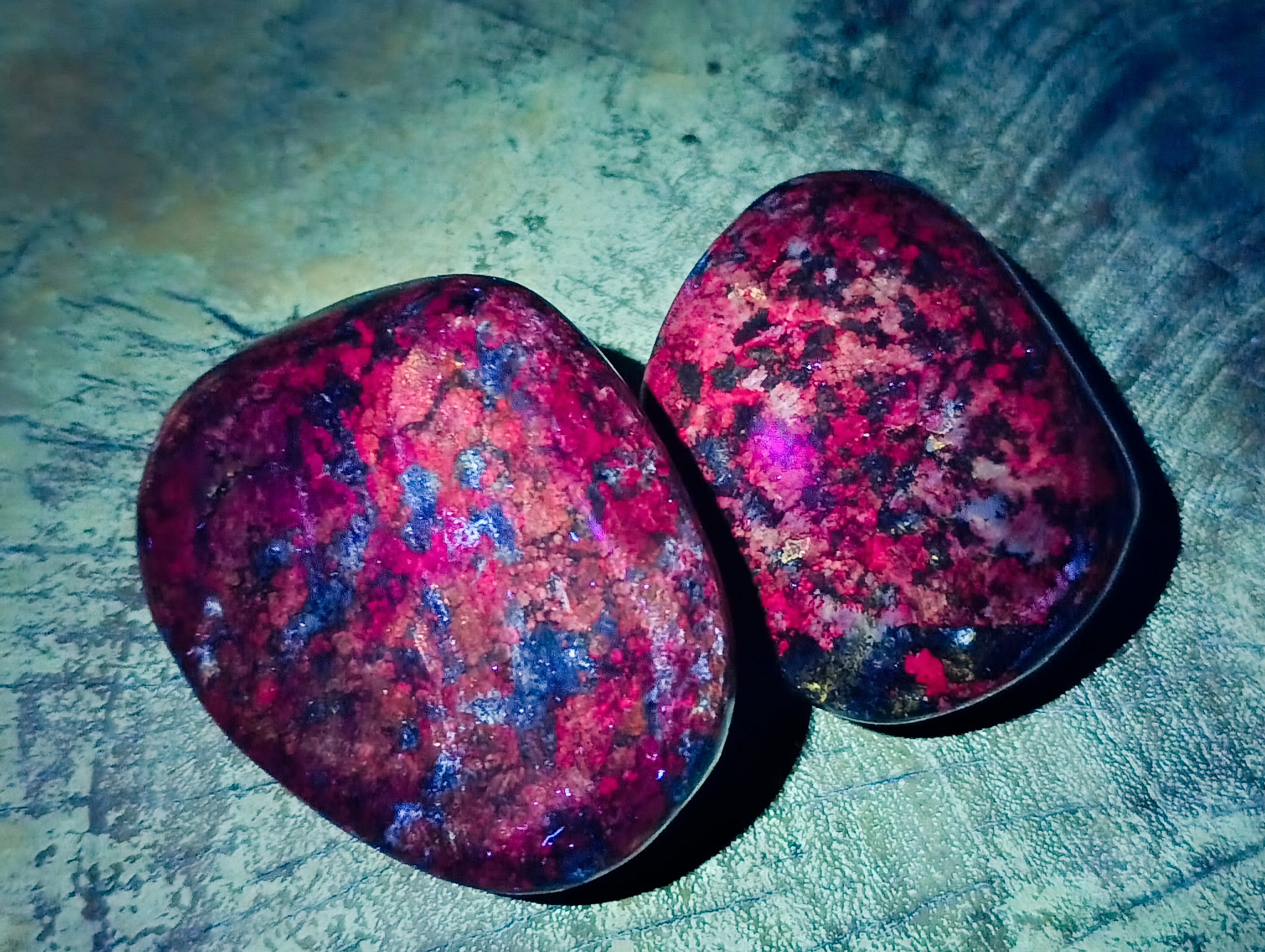 Polished Ruby Corundum In Chrome Verdite Free Forms x 6 From Zimbabwe - Toprock Gemstones and Minerals 