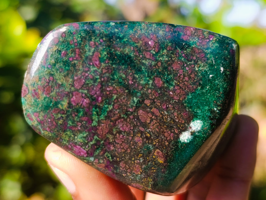 Polished Ruby Corundum In Chrome Verdite Free Forms x 6 From Zimbabwe - Toprock Gemstones and Minerals 
