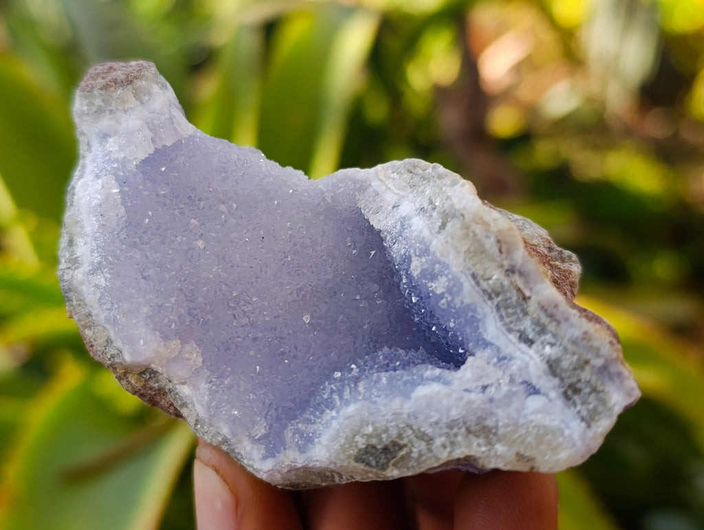 Natural Blue Lace Agate Geode Specimens x 24 From Nsanje, Malawi - Toprock Gemstones and Minerals 