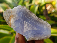Natural Blue Lace Agate Geode Specimens x 24 From Nsanje, Malawi