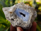 Natural Blue Lace Agate Geode Specimens x 24 From Nsanje, Malawi - Toprock Gemstones and Minerals 