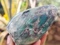 Polished Emerald Mica In Matrix Standing Free Forms x 4 From Mutoko, Zimbabwe - Toprock Gemstones and Minerals 