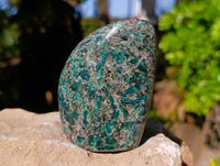 Polished Emerald Mica In Matrix Standing Free Forms x 4 From Mutoko, Zimbabwe - Toprock Gemstones and Minerals 