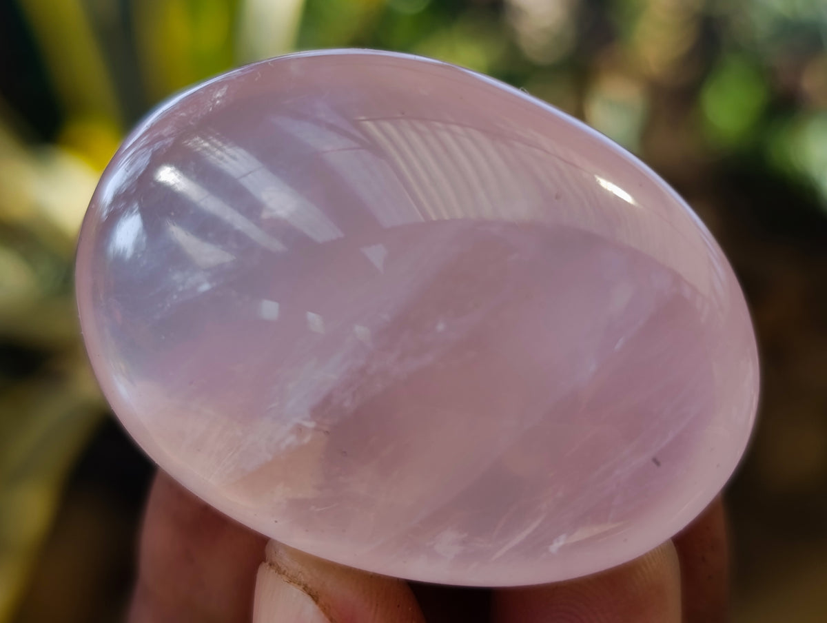 Polished Rose Quartz Palm Stones x 35 From Ambatondrazaka, Madagascar - Toprock Gemstones and Minerals 