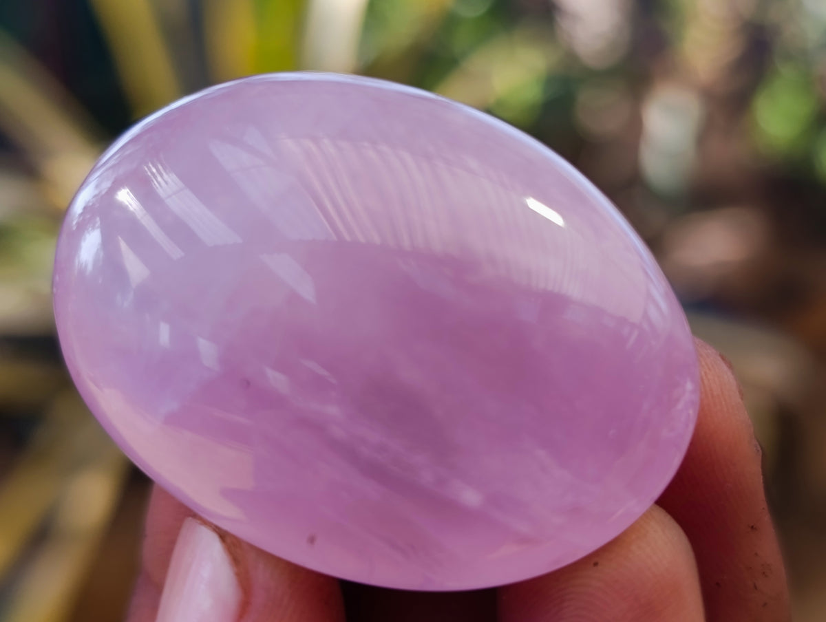 Polished Rose Quartz Palm Stones x 35 From Ambatondrazaka, Madagascar - Toprock Gemstones and Minerals 