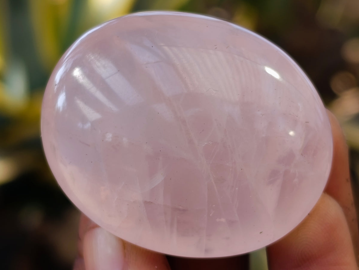 Polished Rose Quartz Palm Stones x 35 From Ambatondrazaka, Madagascar - Toprock Gemstones and Minerals 