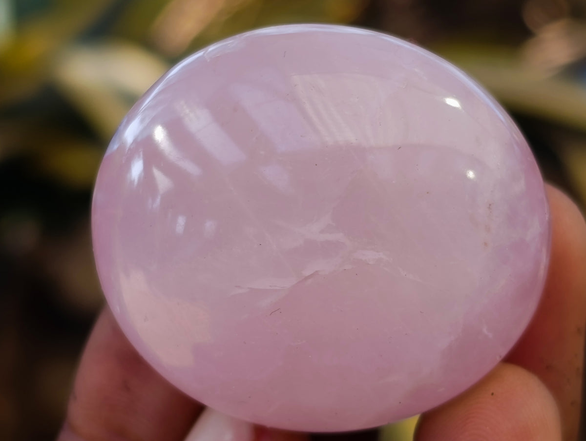 Polished Rose Quartz Palm Stones x 35 From Ambatondrazaka, Madagascar - Toprock Gemstones and Minerals 