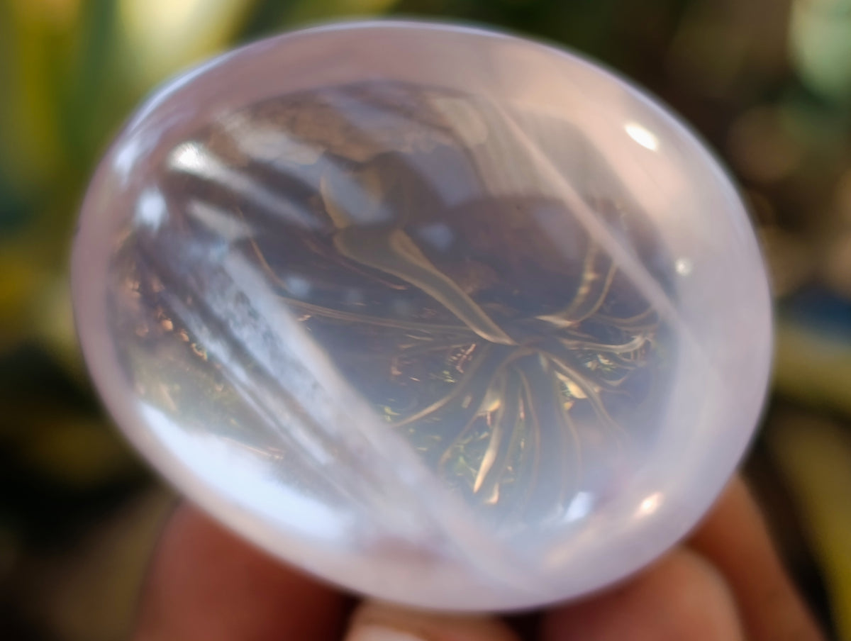 Polished Rose Quartz Palm Stones x 35 From Ambatondrazaka, Madagascar - Toprock Gemstones and Minerals 
