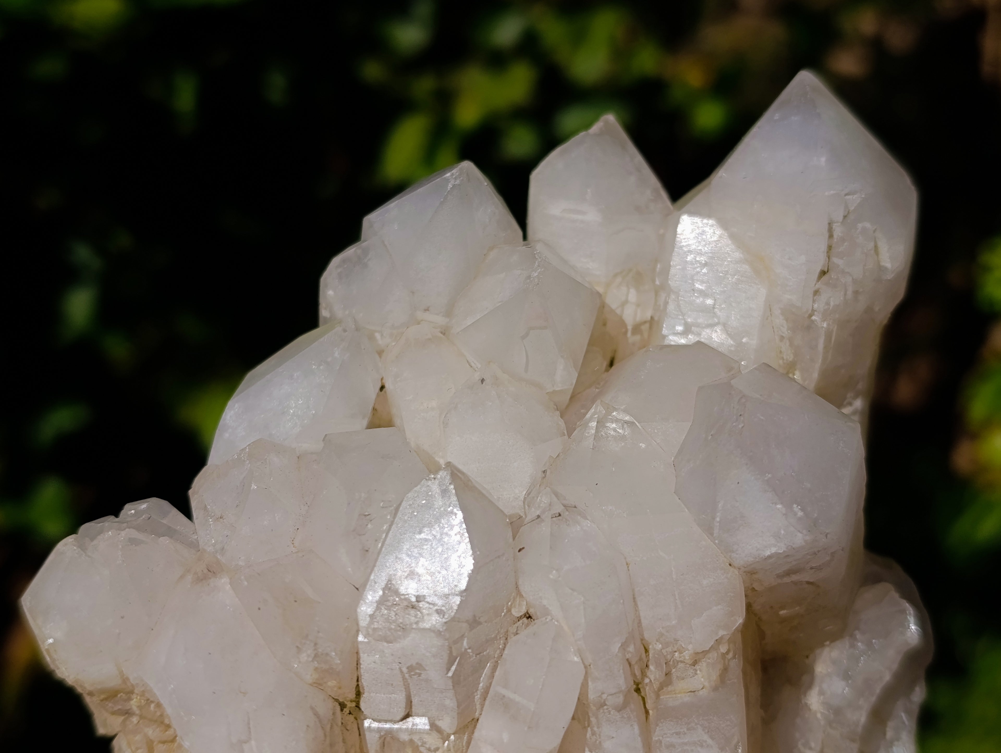 Natural White Phantom Quartz Clusters x 2 From Madagascar - Toprock Gemstones and Minerals 