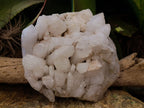 Natural White Phantom Quartz Clusters x 2 From Madagascar - Toprock Gemstones and Minerals 
