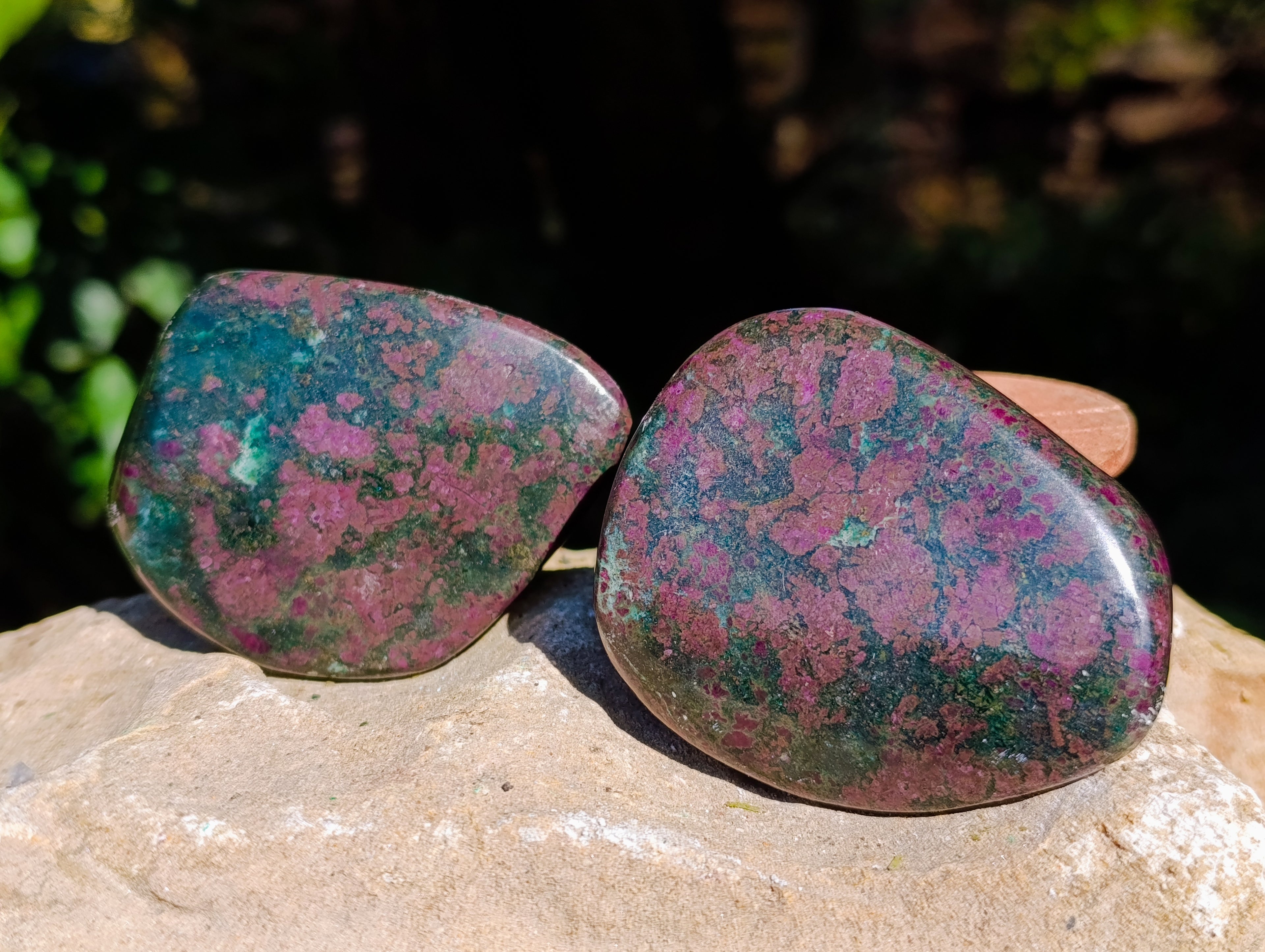 Polished Ruby Corundum In Chrome Verdite Free Forms x 6 From Zimbabwe - Toprock Gemstones and Minerals 