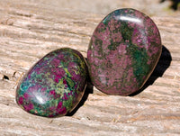 Polished Ruby Corundum In Chrome Verdite Free Forms x 6 From Zimbabwe
