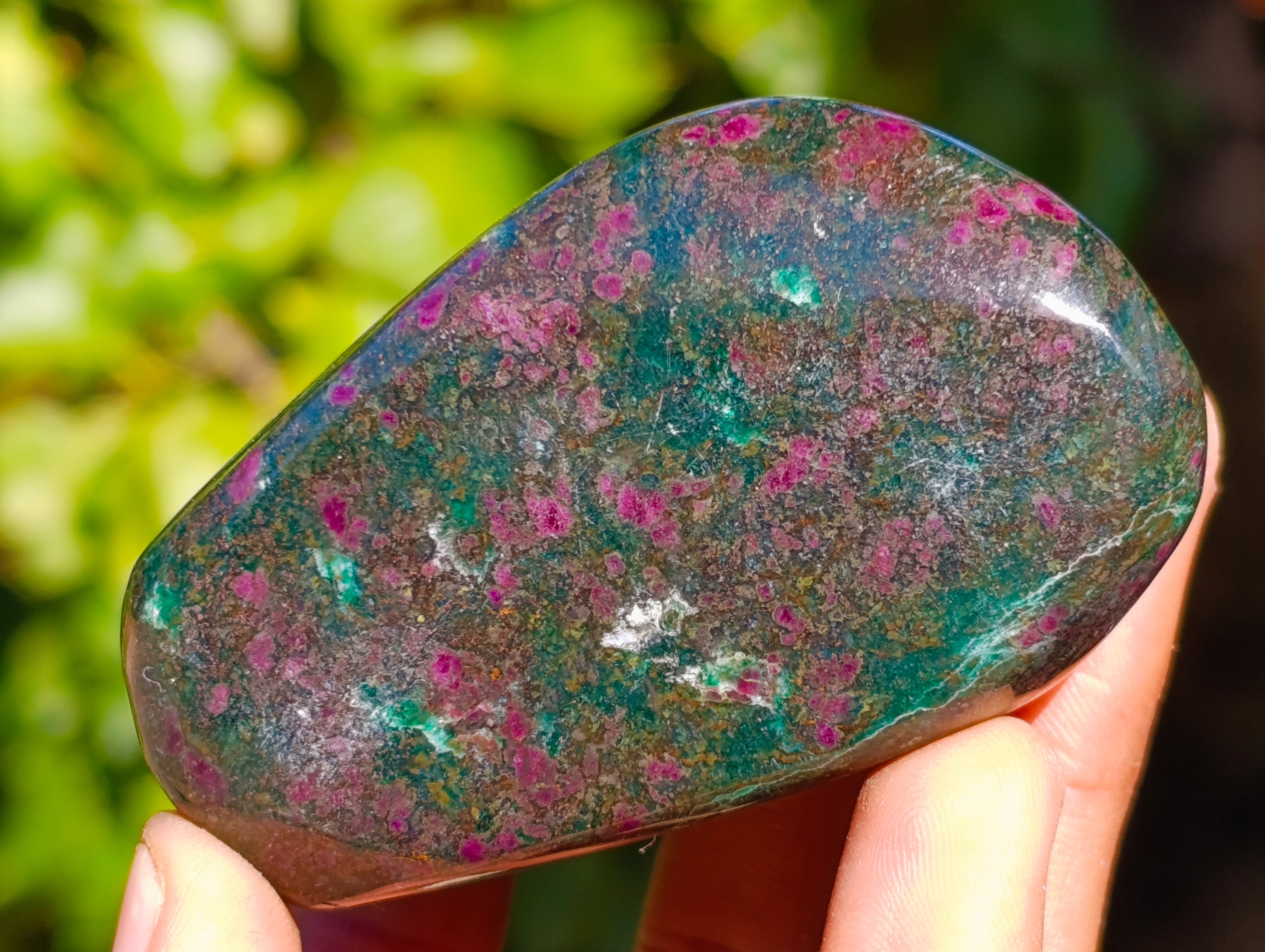 Polished Ruby Corundum In Chrome Verdite Free Forms x 6 From Zimbabwe - Toprock Gemstones and Minerals 