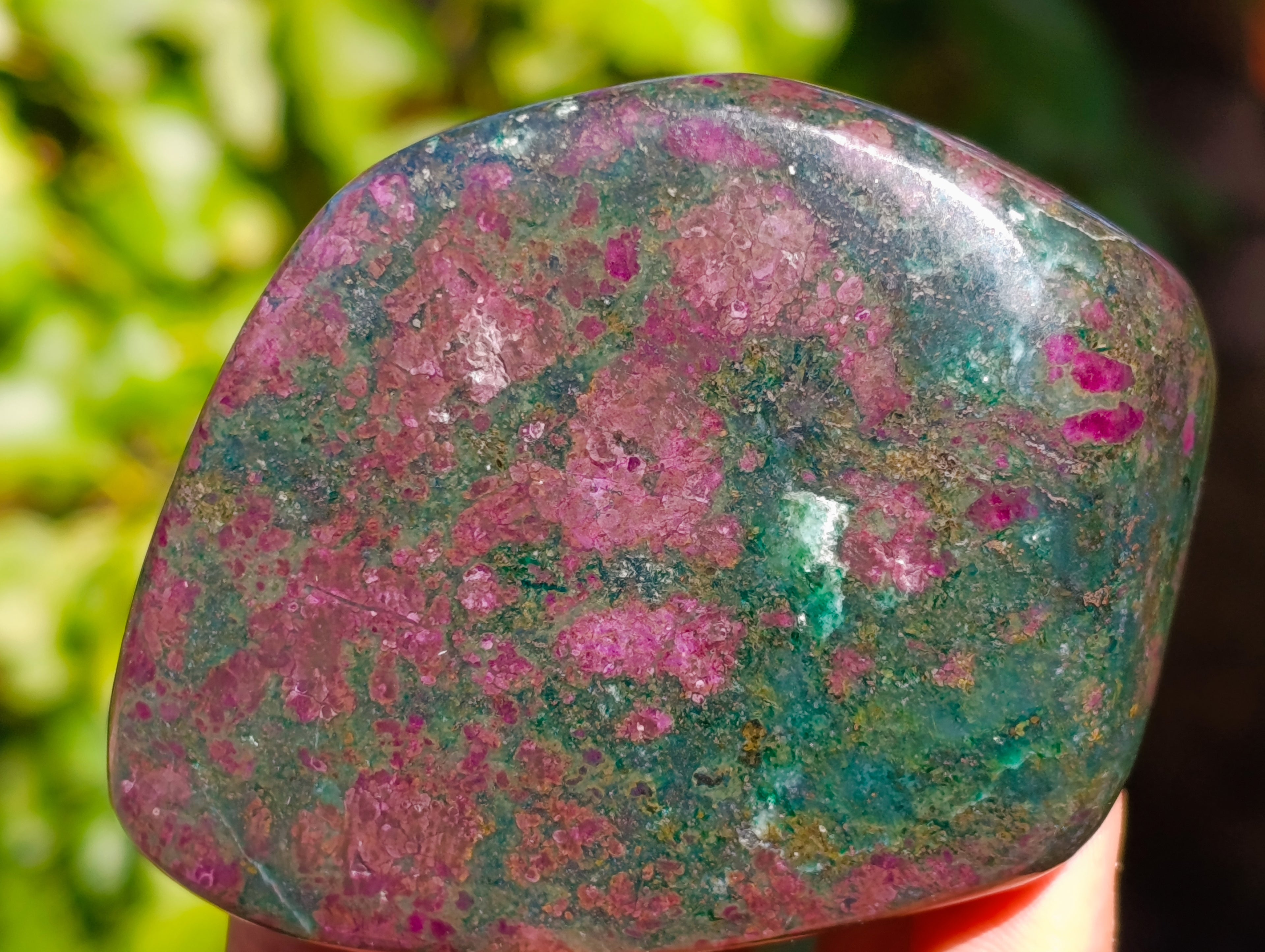 Polished Ruby Corundum In Chrome Verdite Free Forms x 6 From Zimbabwe - Toprock Gemstones and Minerals 