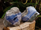 Natural Blue Lace Agate Geode Specimens x 3 From Nsanje, Malawi - Toprock Gemstones and Minerals 