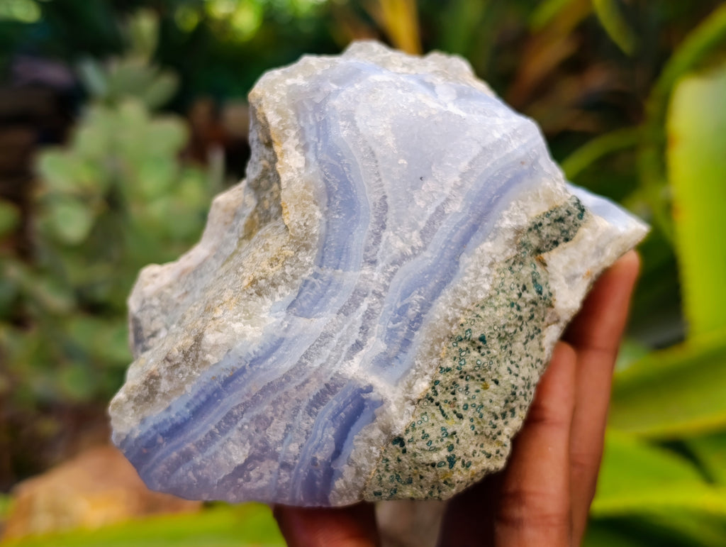 Natural Blue Lace Agate Geode Specimens x 3 From Nsanje, Malawi - Toprock Gemstones and Minerals 