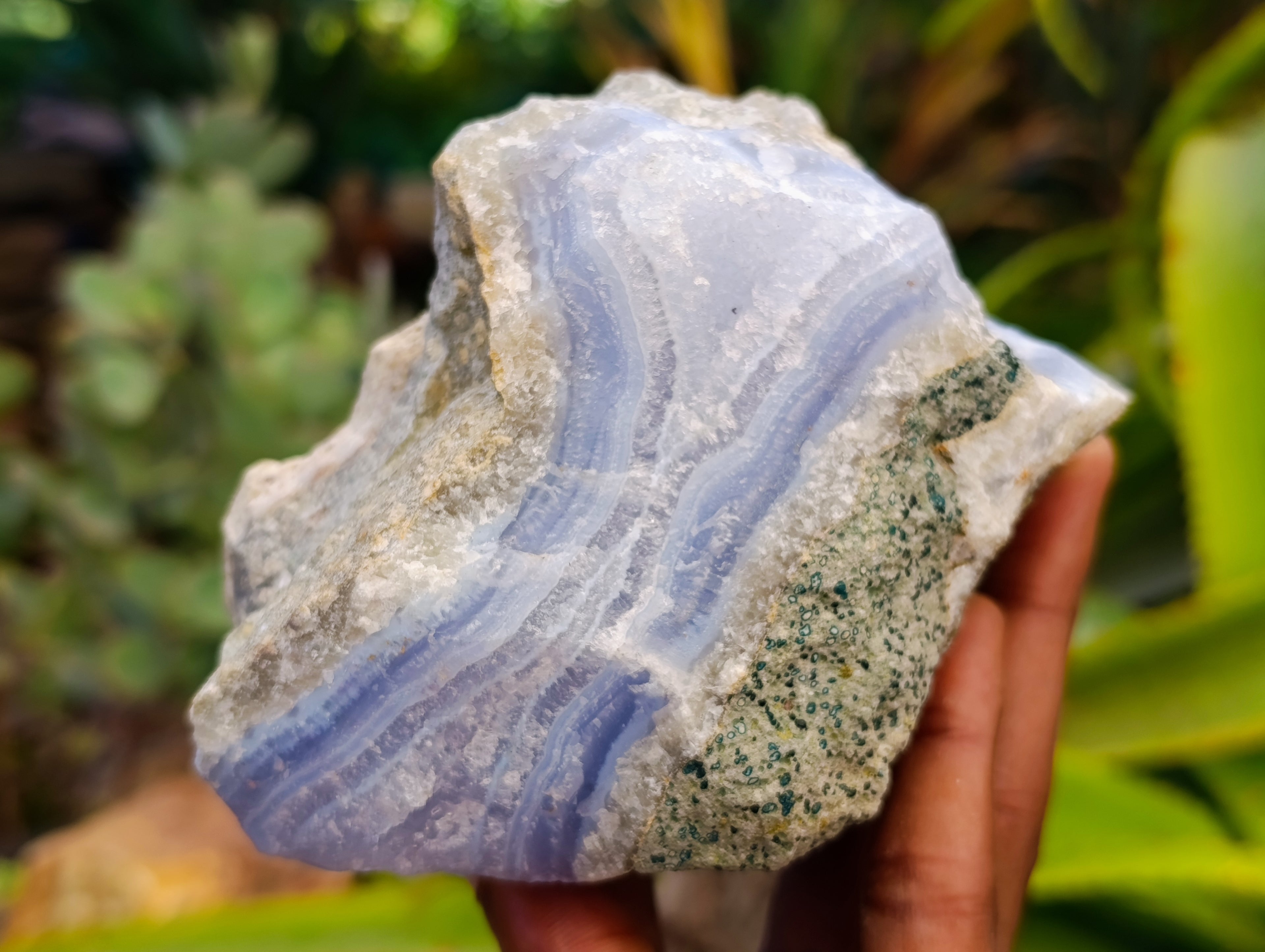 Natural Blue Lace Agate Geode Specimens x 3 From Nsanje, Malawi - Toprock Gemstones and Minerals 