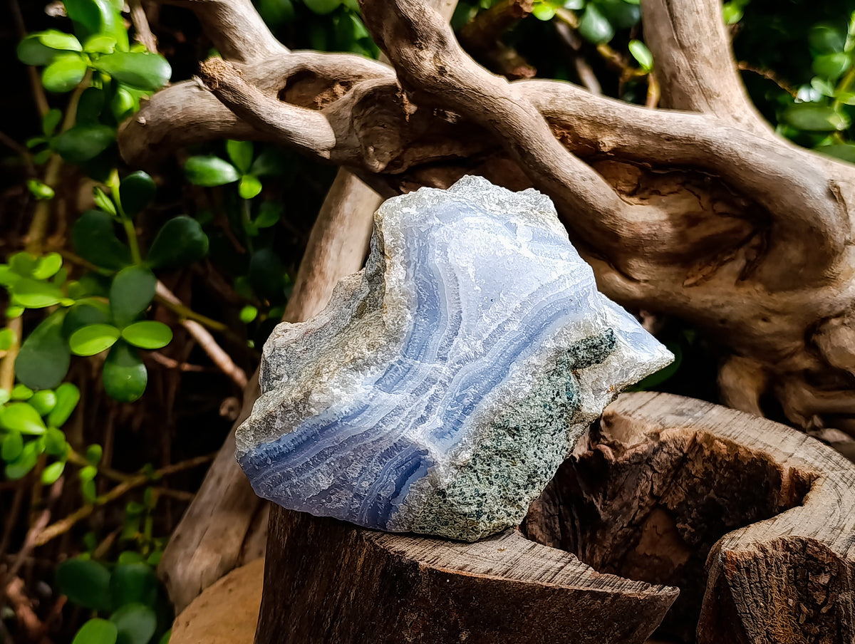 Natural Blue Lace Agate Geode Specimens x 3 From Nsanje, Malawi - Toprock Gemstones and Minerals 