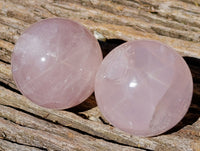 Polished Gemmy Star Rose Quartz Spheres x 6 From Ambatondrazaka, Madagascar