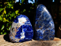 Polished Sodalite Standing Free Forms x 4 From Kunene River, Namibia