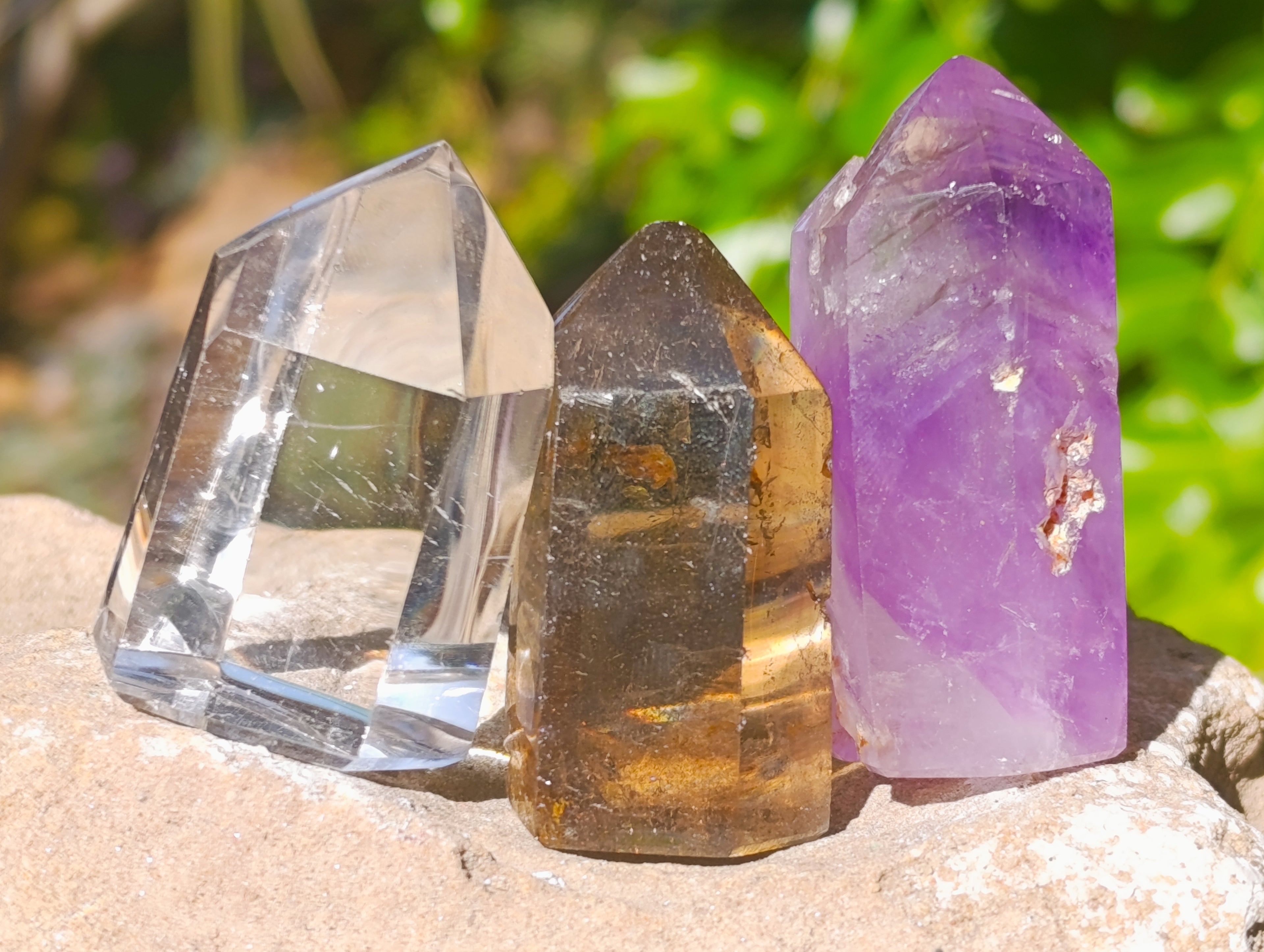 Polished Mix of Selected Crystal Points x 12 From Madagascar - Toprock Gemstones and Minerals 