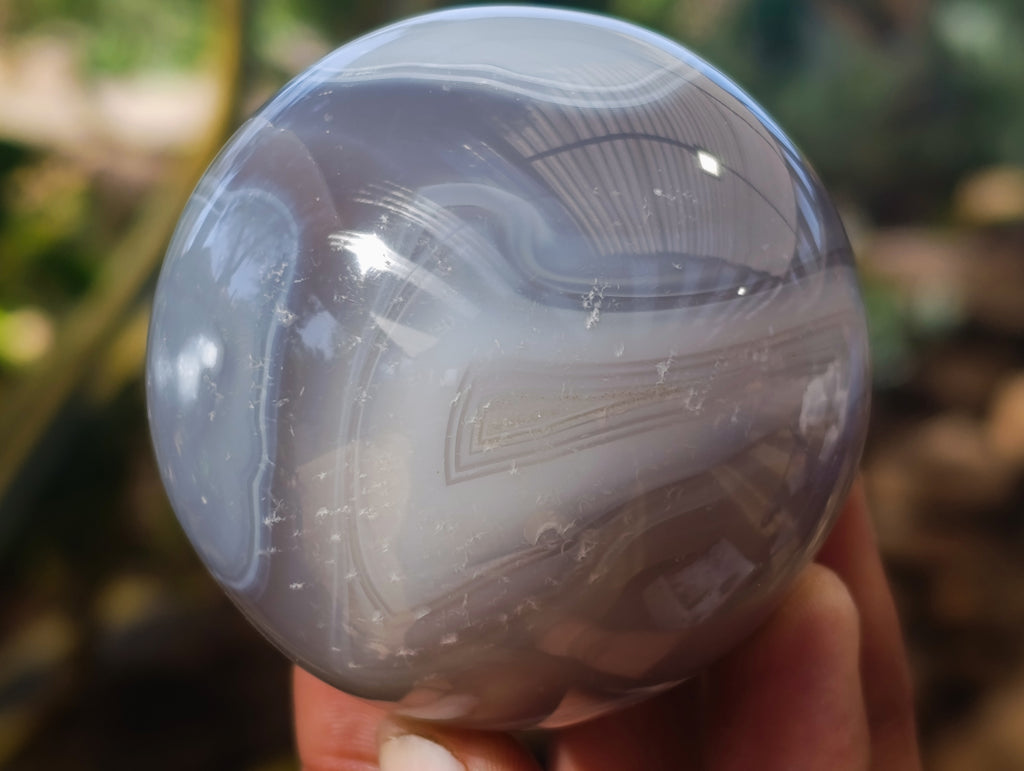 Polished Banded Agate Spheres x 5 From Madagascar - Toprock Gemstones and Minerals 