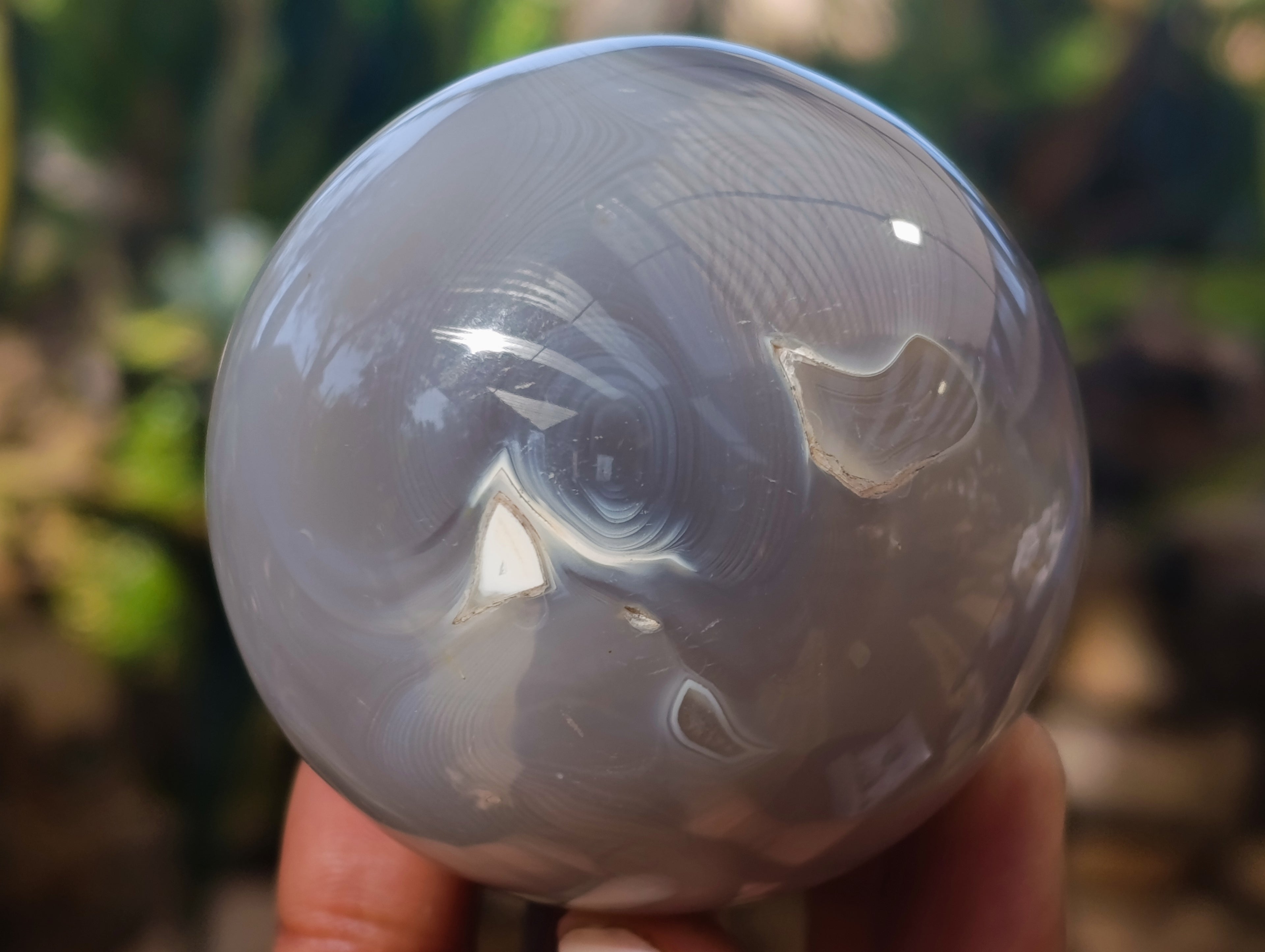 Polished Banded Agate Spheres x 5 From Madagascar - Toprock Gemstones and Minerals 