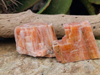 Natural Rhombohedral Sunset Orange Calcite Specimens x 12 From Spitzkop, Namibia - Toprock Gemstones and Minerals 