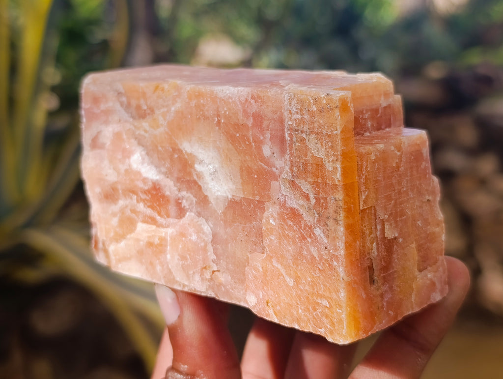 Natural Rhombohedral Sunset Orange Calcite Specimens x 12 From Spitzkop, Namibia - Toprock Gemstones and Minerals 