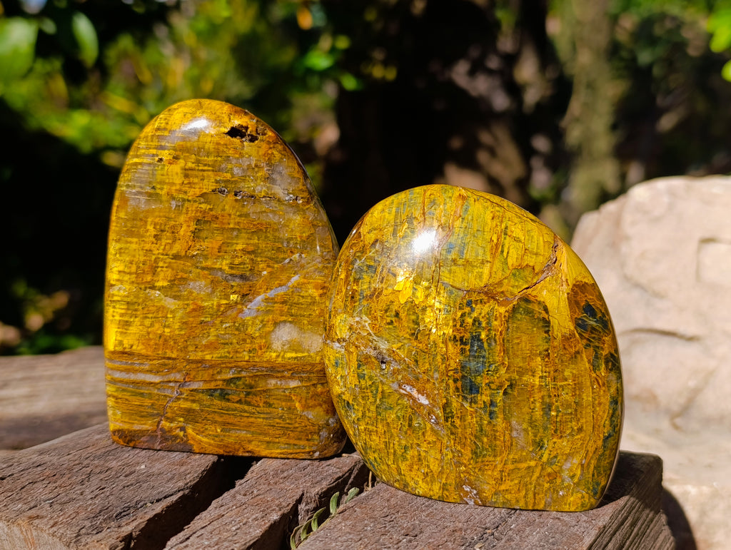 Polished Neolite Standing Free Forms x 3 From Prieska, South Africa - Toprock Gemstones and Minerals 