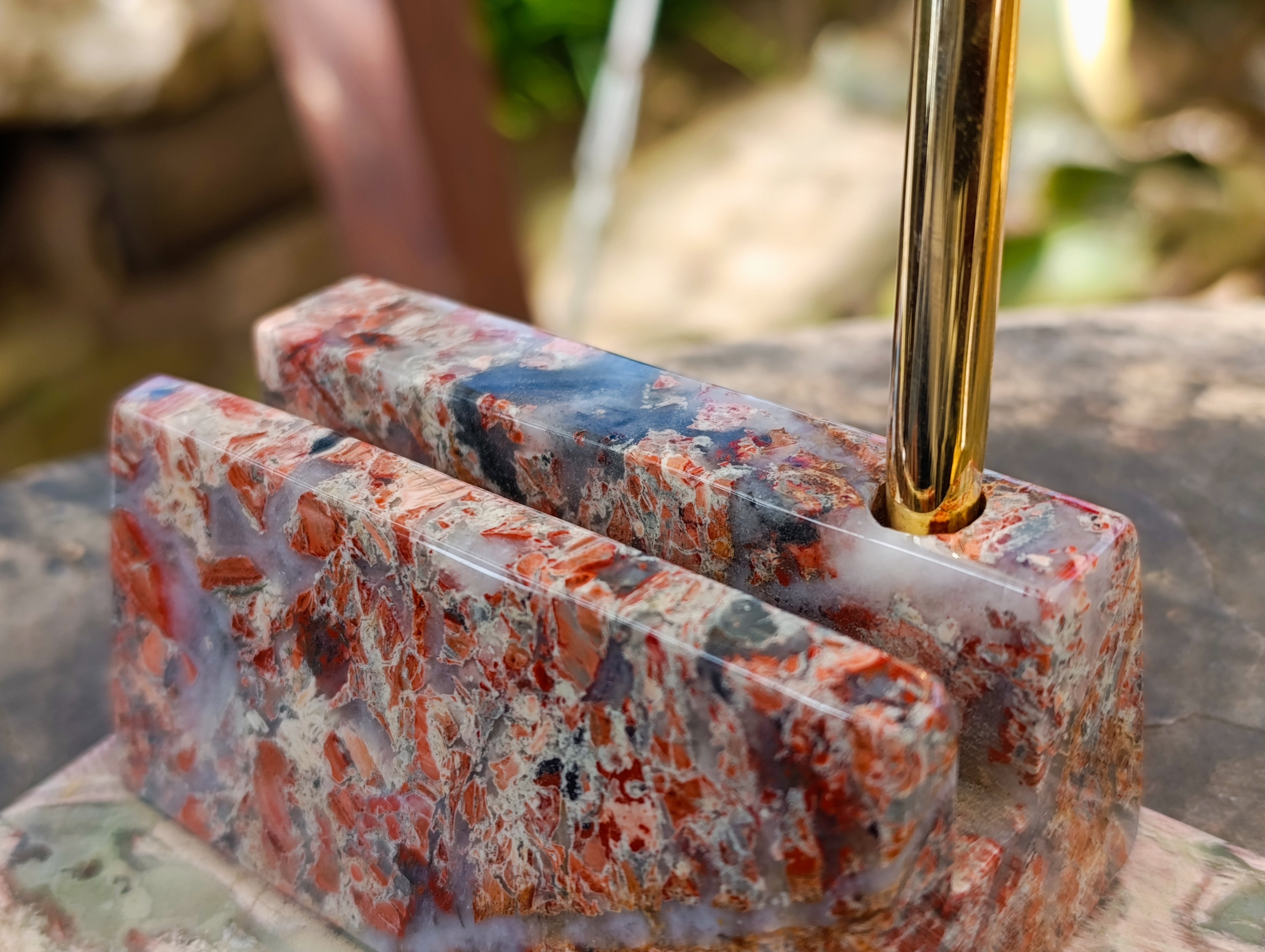 Polished Brecciated Red Jasper Desk Set - Sold Per Item - From South Africa - Toprock Gemstones and Minerals 