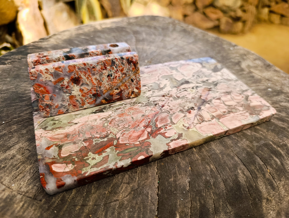 Polished Brecciated Red Jasper Desk Set - Sold Per Item - From South Africa - Toprock Gemstones and Minerals 