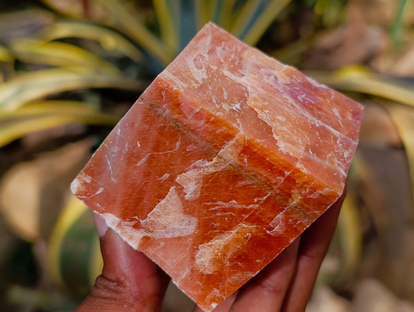Natural Rhombohedral Sunset Orange Calcite Specimens x 6 From Spitzkop, Namibia