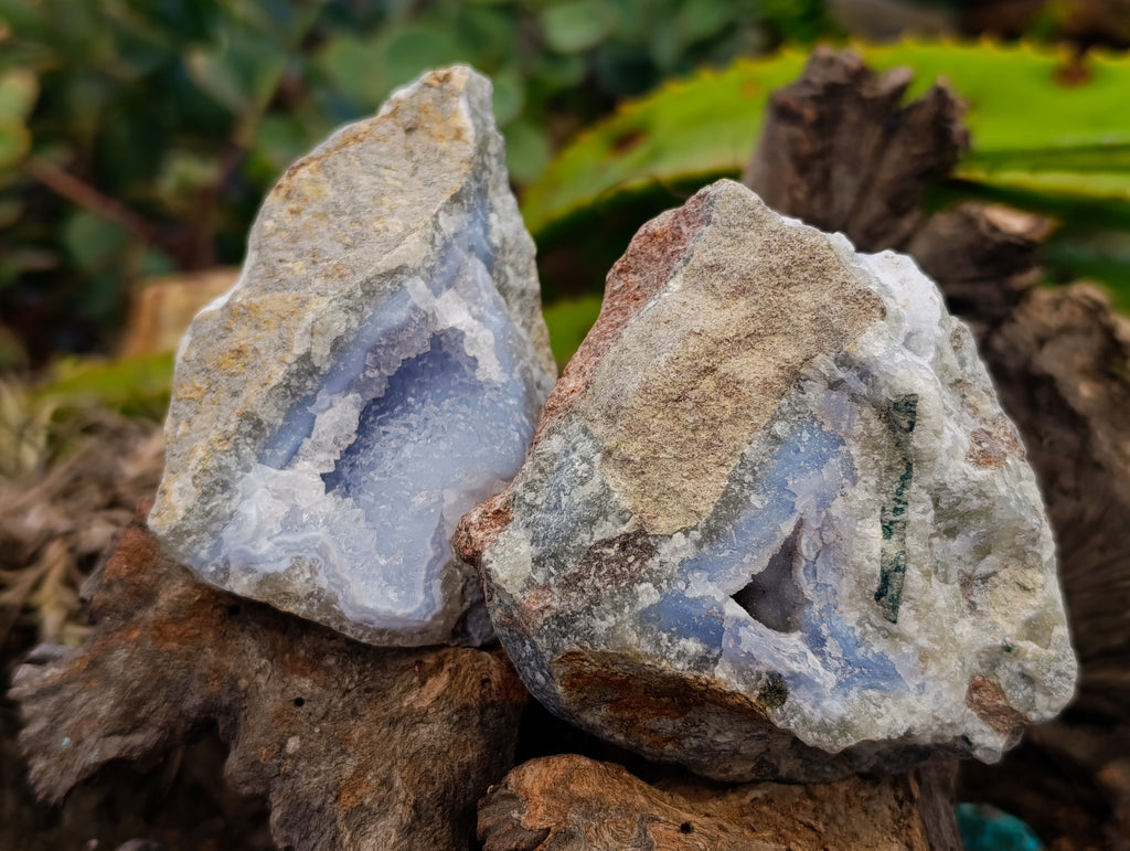 Natural Blue Lace Agate Geodes x 12 From Nsanje, Malawi - Toprock Gemstones and Minerals 