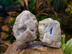 Natural Blue Lace Agate Geodes x 12 From Nsanje, Malawi - Toprock Gemstones and Minerals 