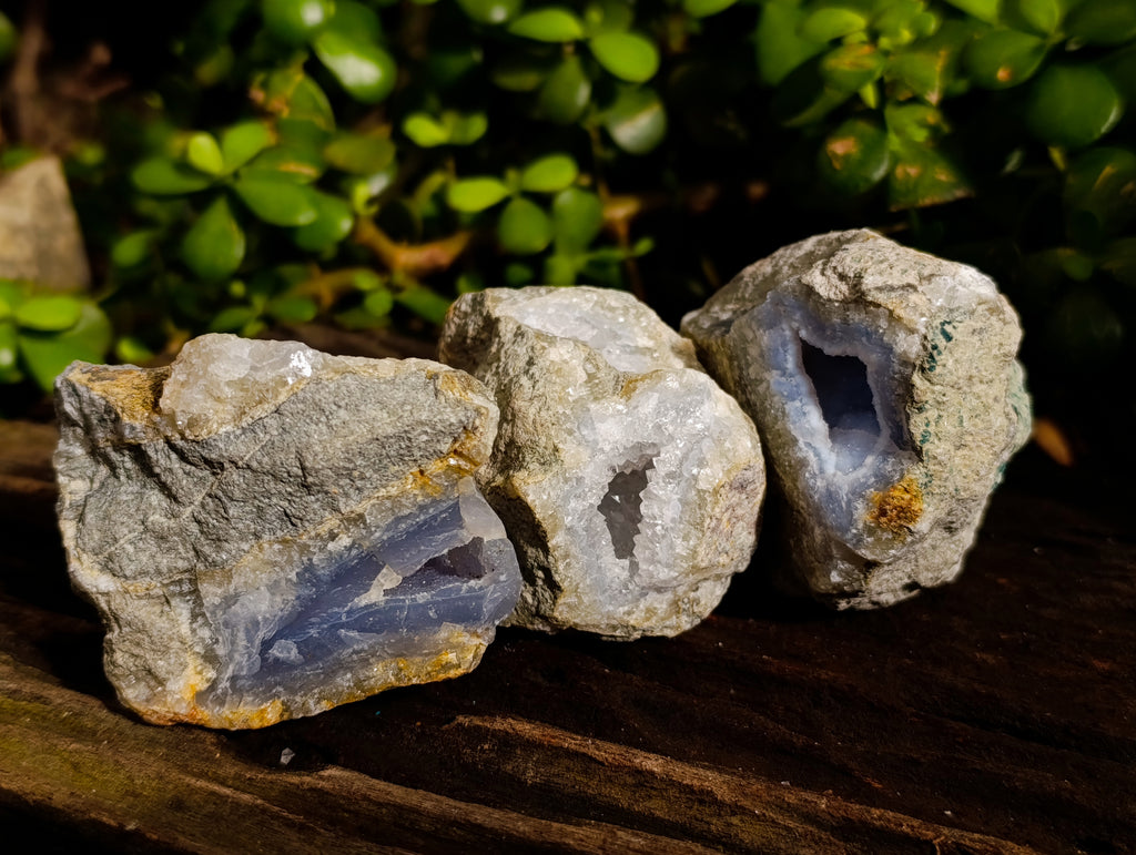 Natural Blue Lace Agate Geodes x 12 From Nsanje, Malawi - Toprock Gemstones and Minerals 
