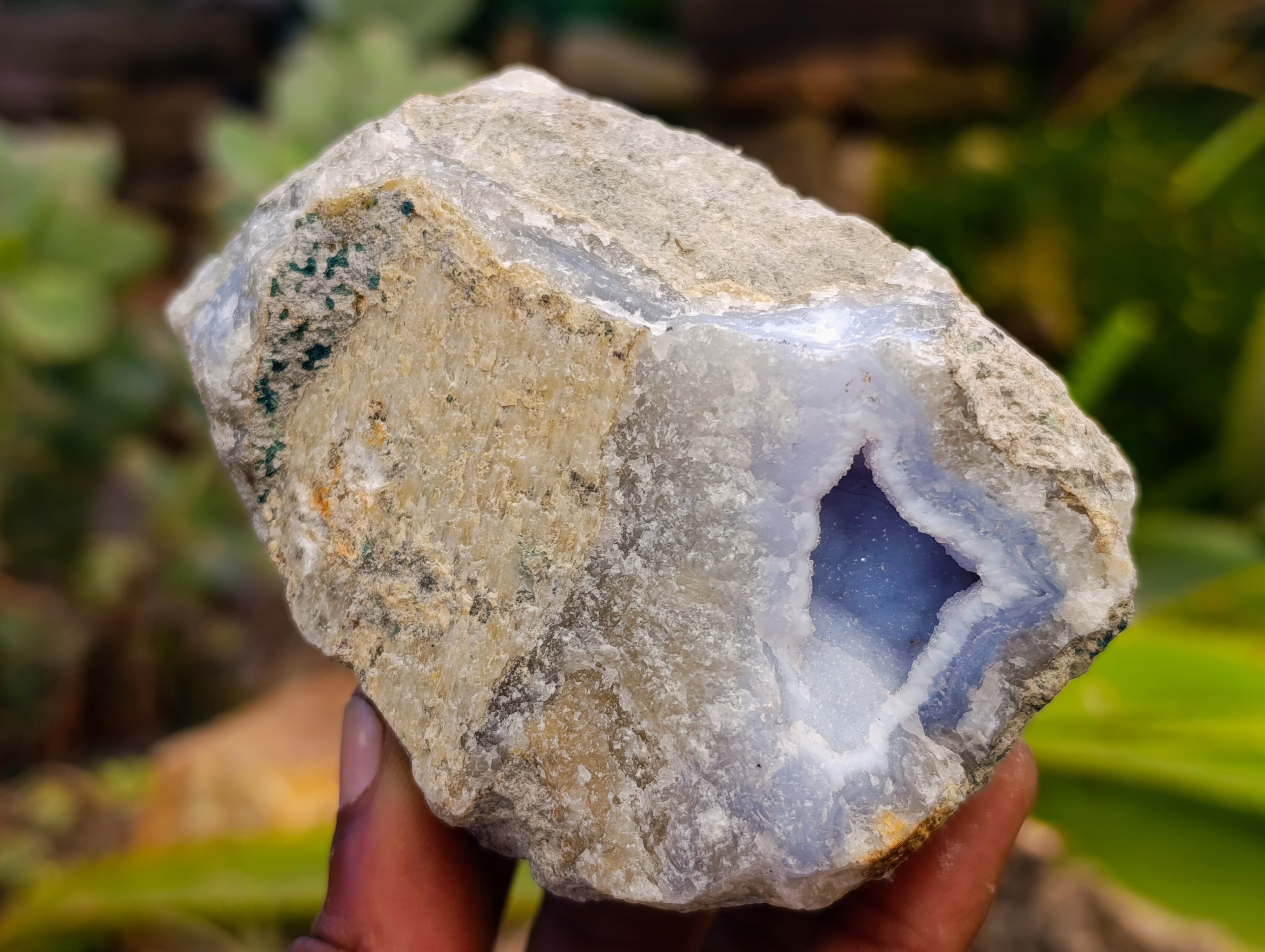 Natural Blue Lace Agate Geodes x 12 From Nsanje, Malawi - Toprock Gemstones and Minerals 