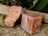 Natural Rhombohedral Sunset Orange Calcite Specimens x 4 From Spitzkop, Namibia