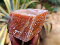 Natural Rhombohedral Sunset Orange Calcite Specimens x 4 From Spitzkop, Namibia