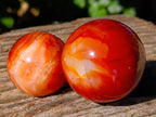 Polished Carnelian Agate Spheres x 6 From Madagascar - Toprock Gemstones and Minerals 
