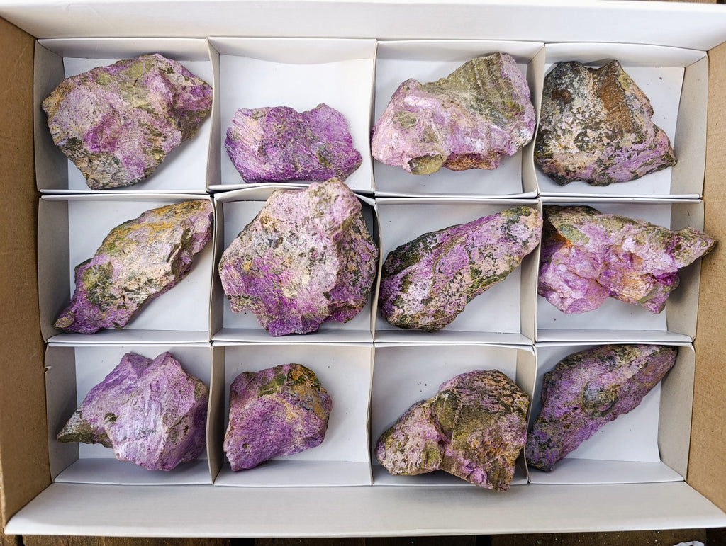 Natural Stichtite Cobbed Specimens x 12 From Barberton, South Africa - Toprock Gemstones and Minerals 