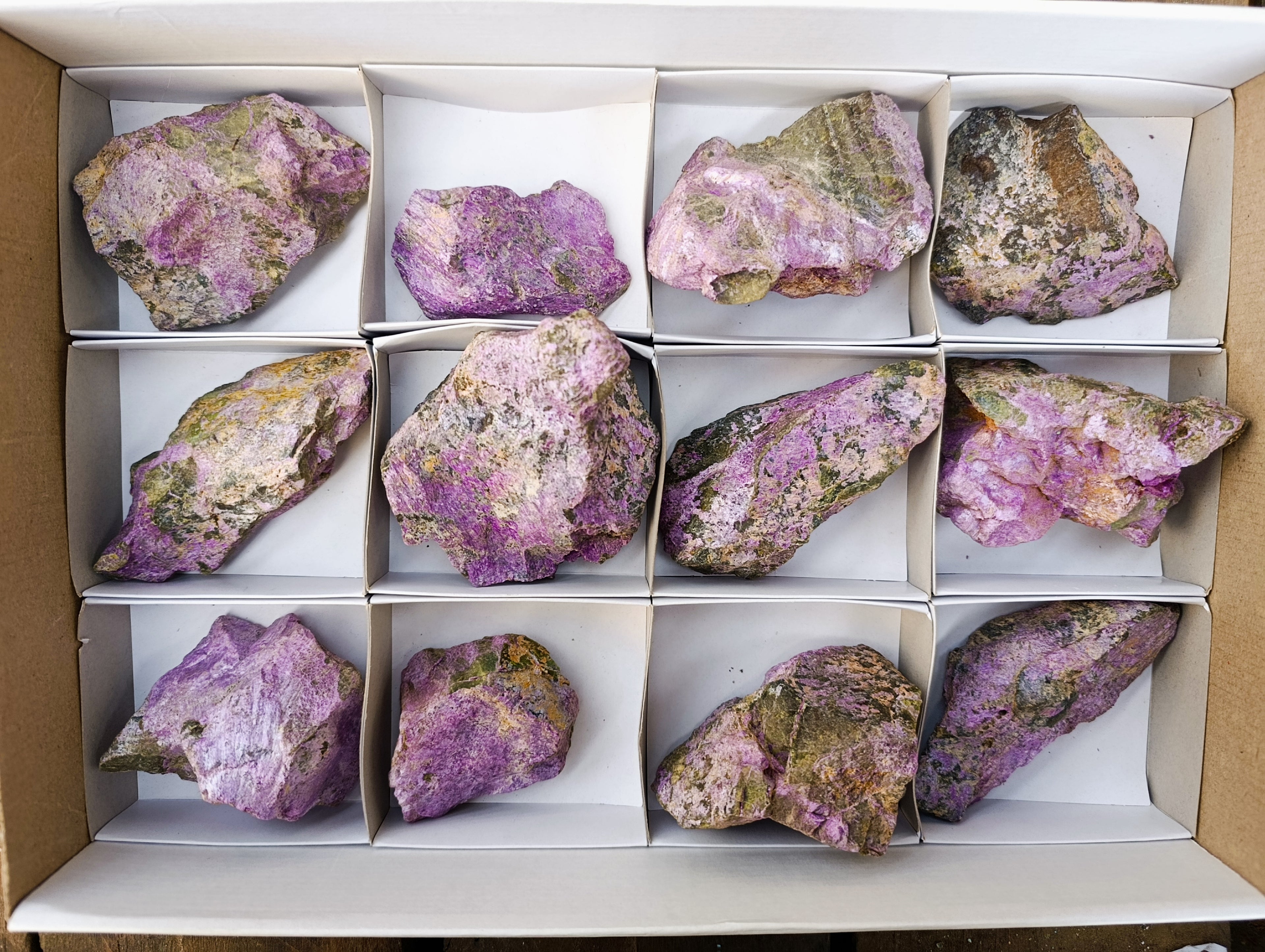 Natural Stichtite Cobbed Specimens x 12 From Barberton, South Africa - Toprock Gemstones and Minerals 
