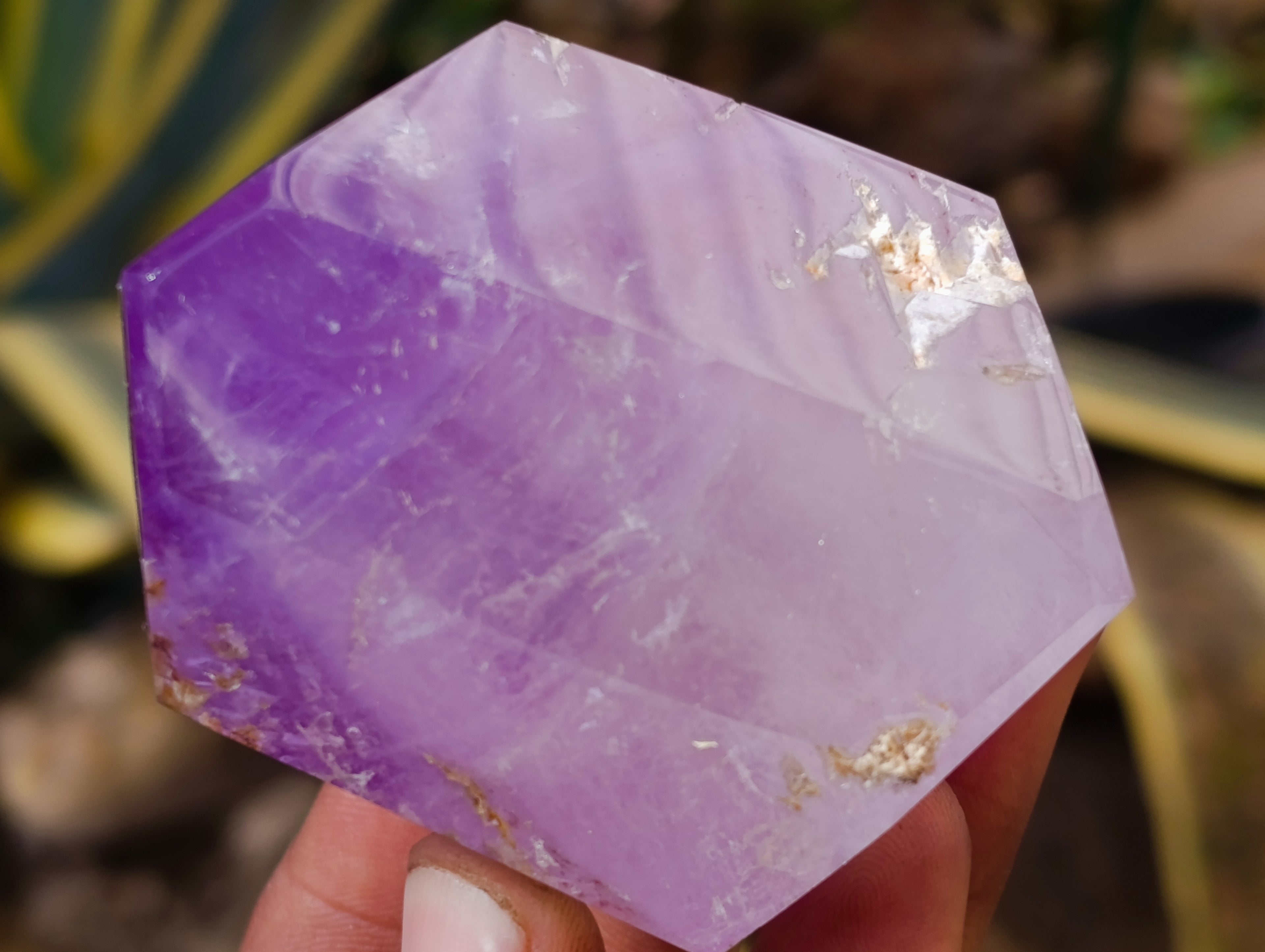 Polished Window Amethyst Quartz Crystals x 3 From Akansobe, Madagascar - Toprock Gemstones and Minerals 