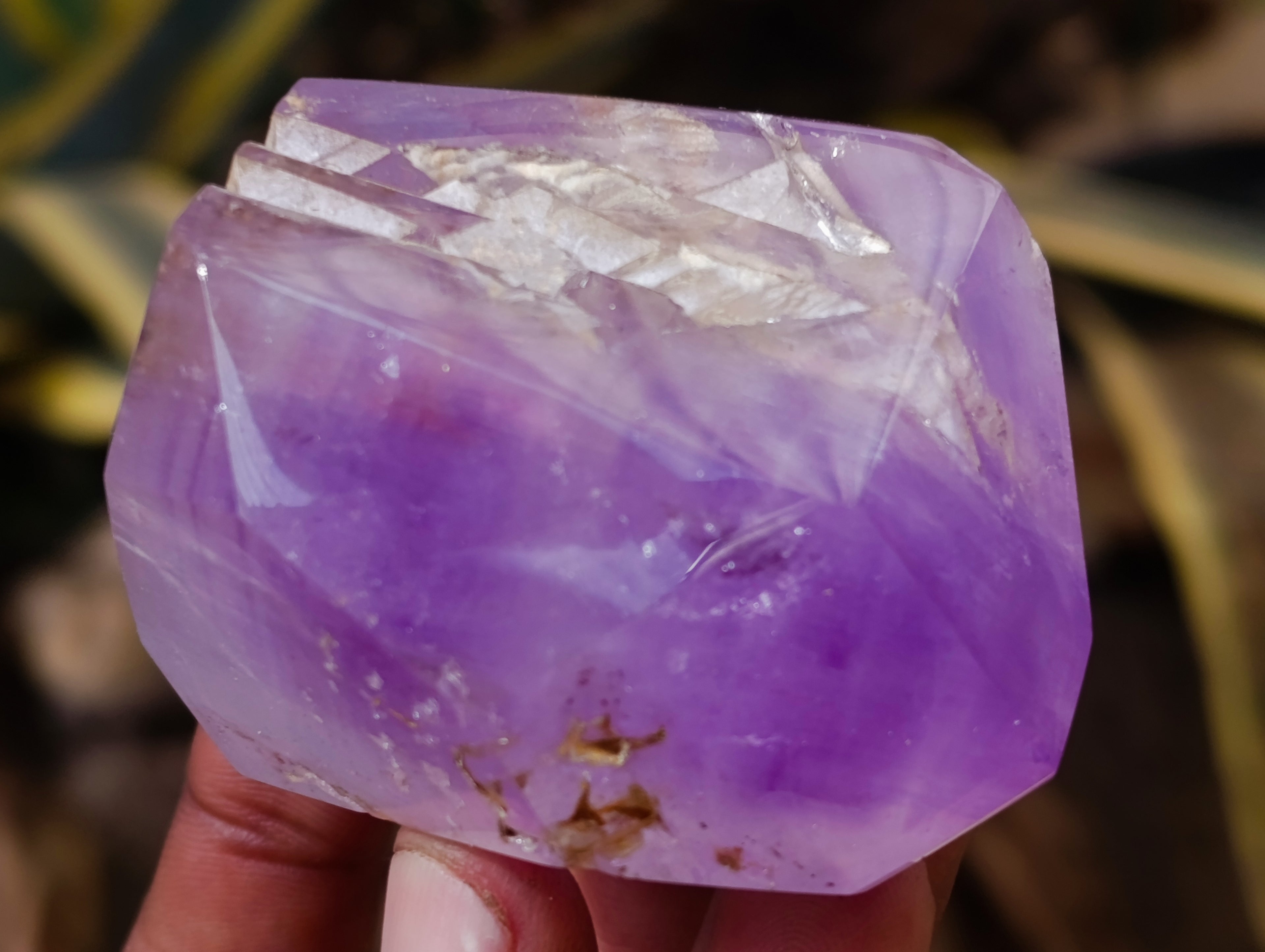 Polished Window Amethyst Quartz Crystals x 3 From Akansobe, Madagascar - Toprock Gemstones and Minerals 