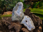Natural Blue Lace Agate Geodes x 6 From Nsanje, Malawi - Toprock Gemstones and Minerals 