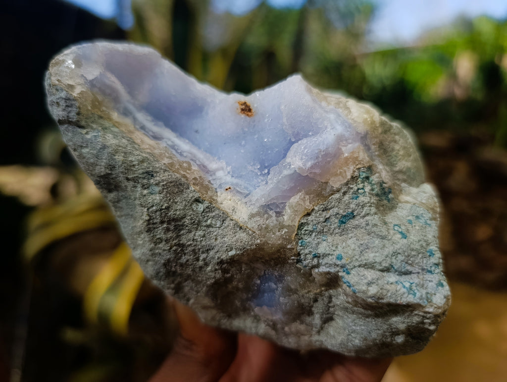 Natural Blue Lace Agate Geodes x 6 From Nsanje, Malawi - Toprock Gemstones and Minerals 